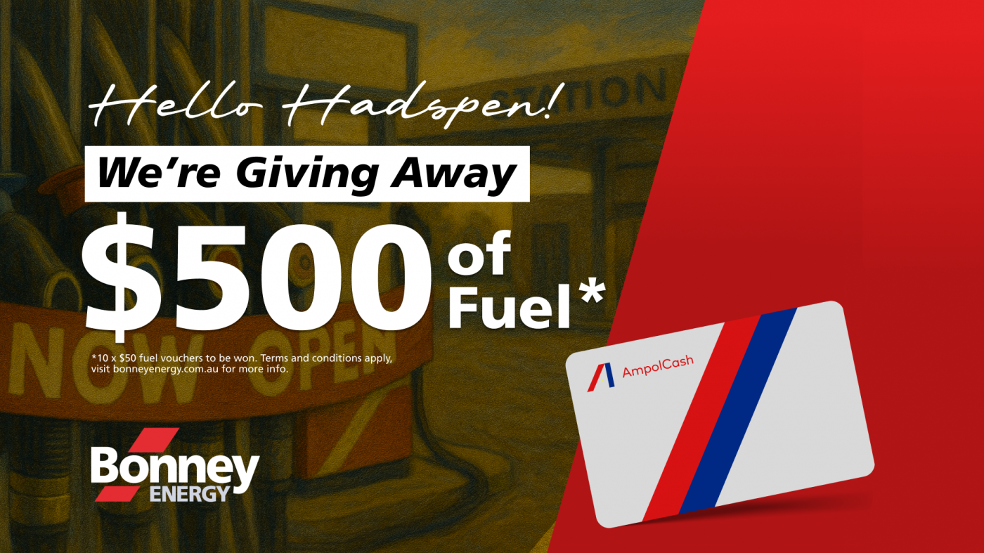 $500 Fuel Voucher Giveaway to Celebrate Hadspen Opening! 