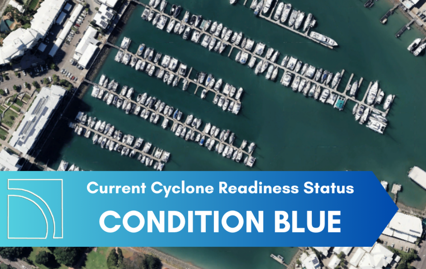 CONDITION BLUE - Important Weather Notice #4 to Marina Customers 11.30am