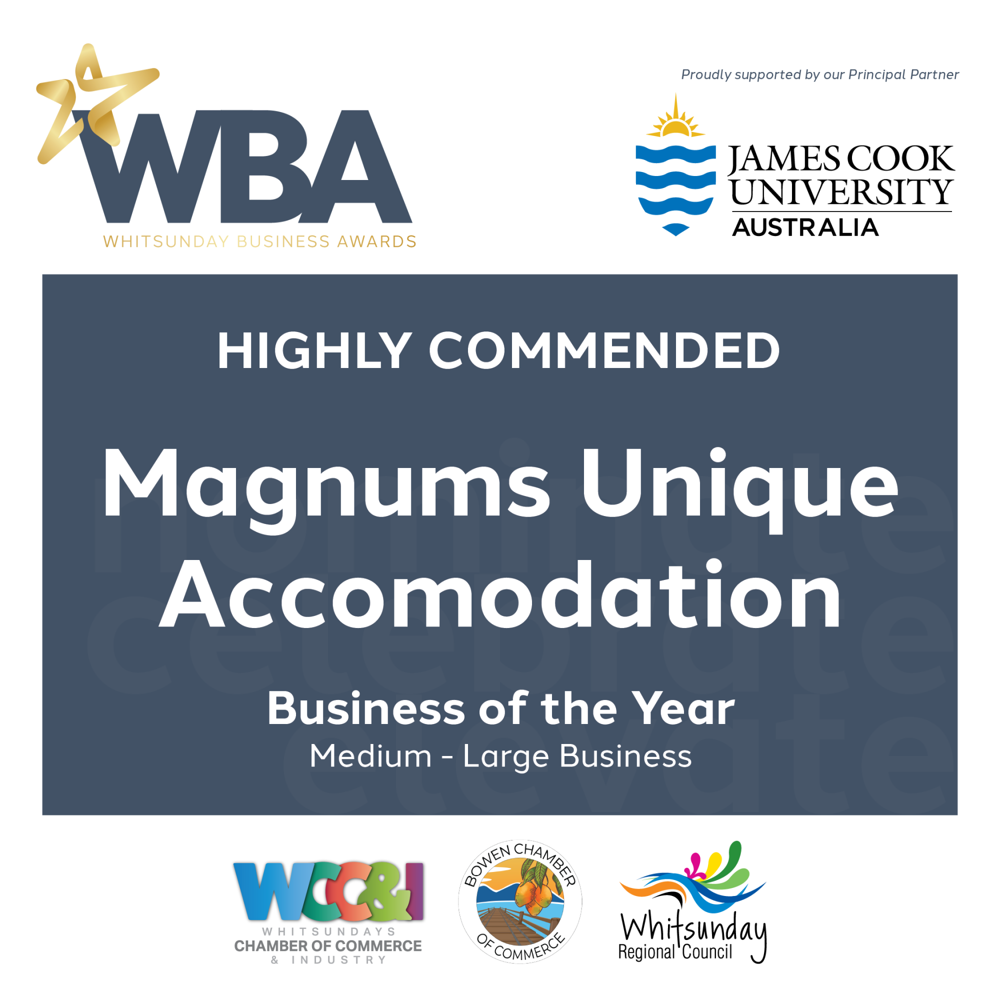 2026 Highly commended Business of the Year – Whitsunday Business Awards
