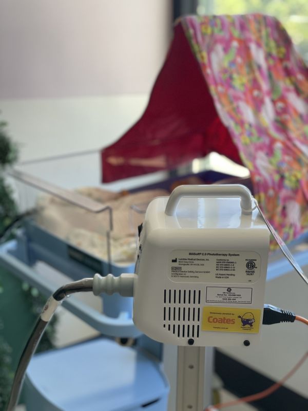 ABC chat with Jo La Spina about donation of phototherapy system that will help babies with jaundice