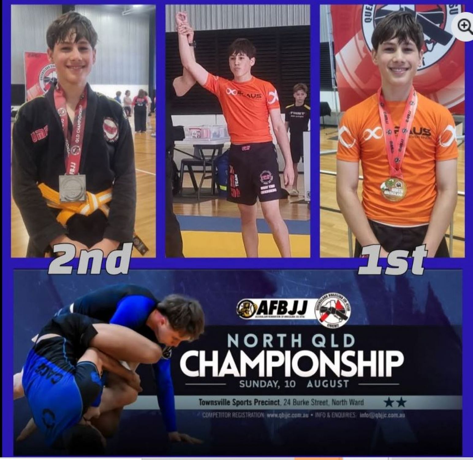 Jaylan claimed 1st and 2nd place with fierce determination and skill—proudly representing UMF’s BJJ 6-14 Top Team under Coach Emilio Cardenas.